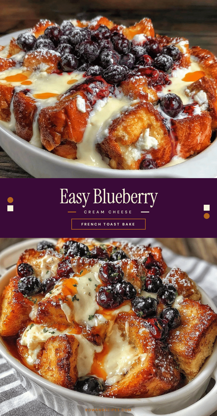 Blueberry Cream Cheese French Toast Bake recipe