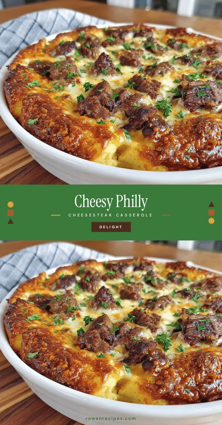 Cheesy Philly Cheesesteak Casserole recipe