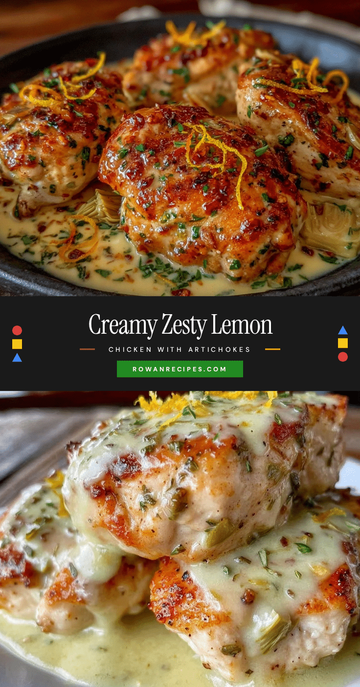 creamy lemon chicken with artichokes recipe