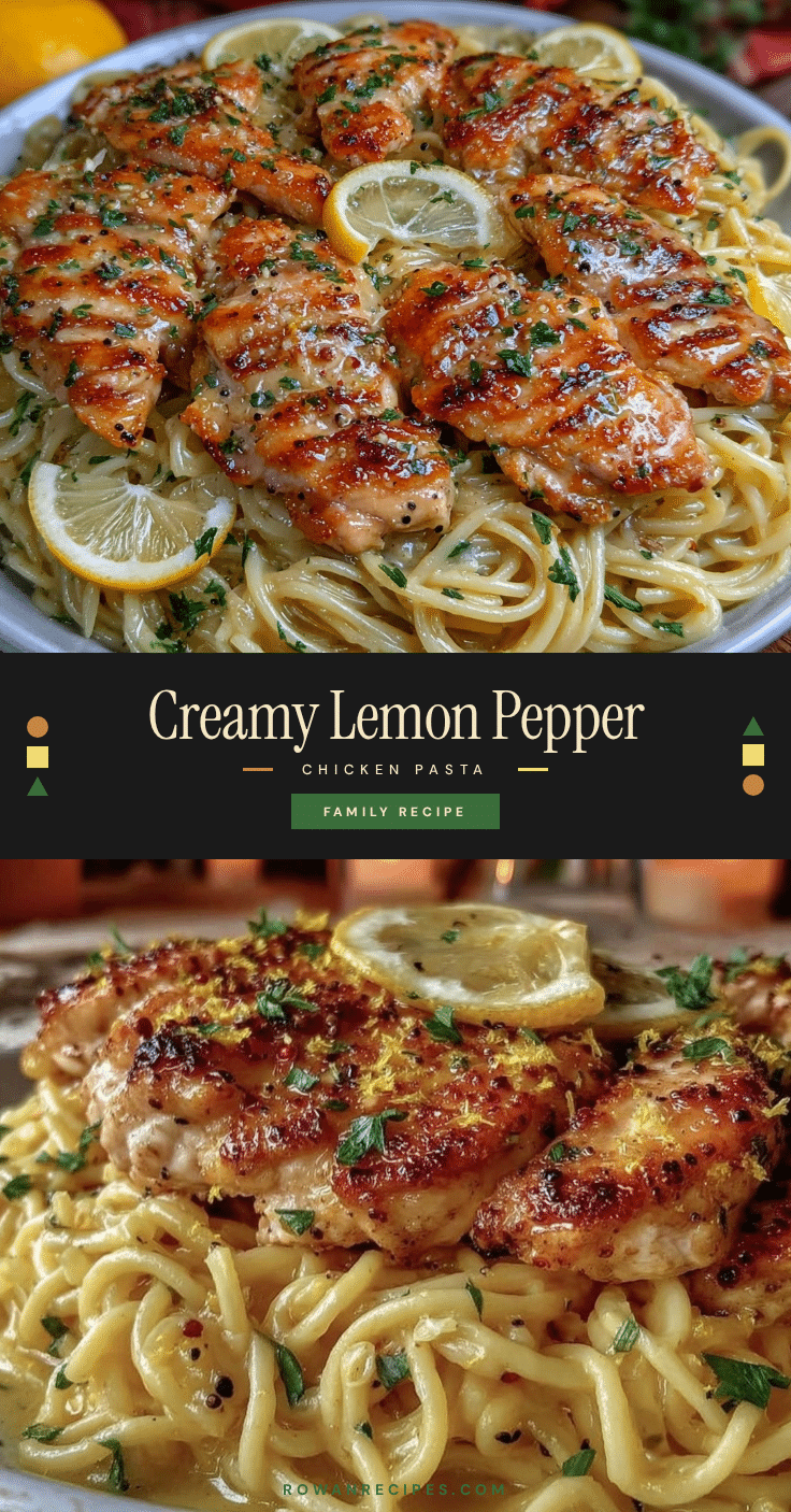 creamy lemon pepper chicken pasta recipe
