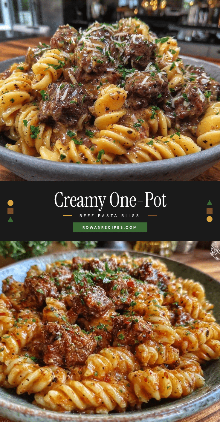 creamy one-pot beef pasta recipe