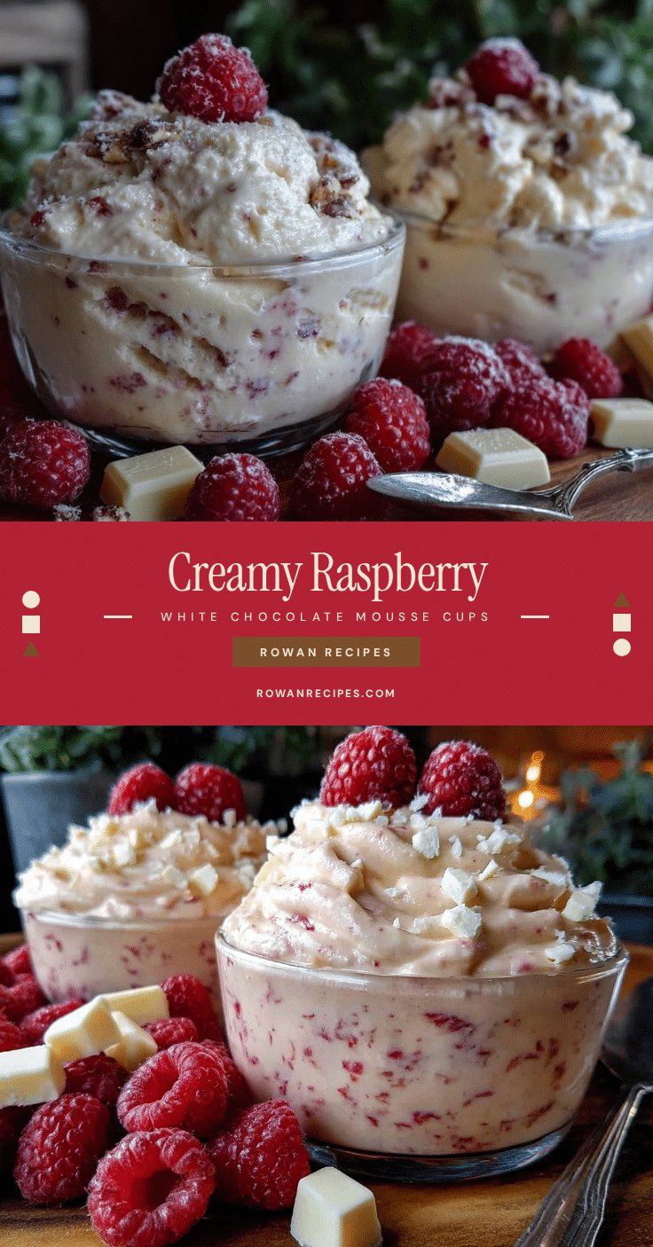 creamy raspberry white chocolate mousse cups recipe