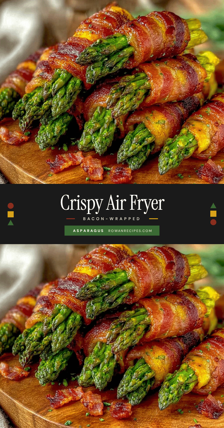 crispy air fryer bacon-wrapped asparagus recipe