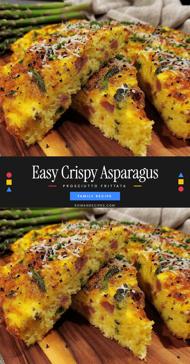 Easy Crispy Asparagus and Prosciutto Frittata recipe