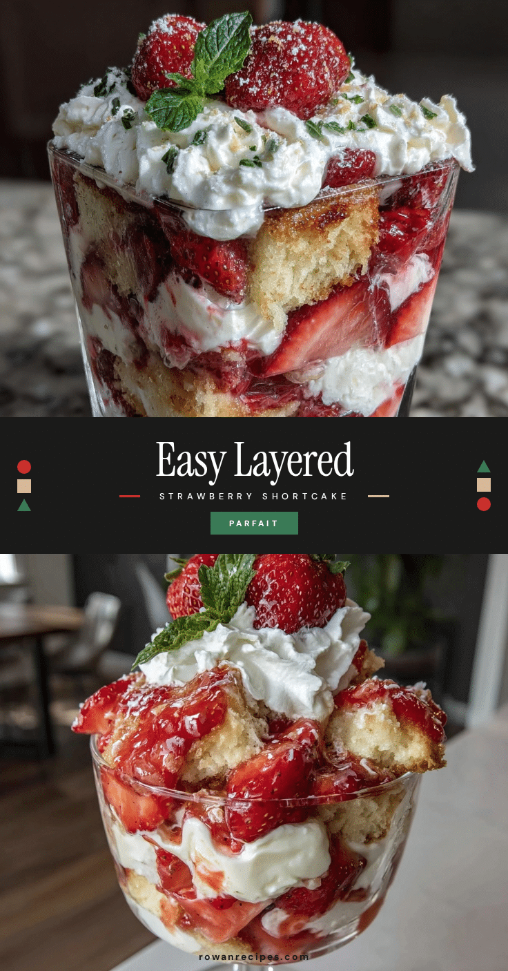 easy layered strawberry shortcake parfait recipe