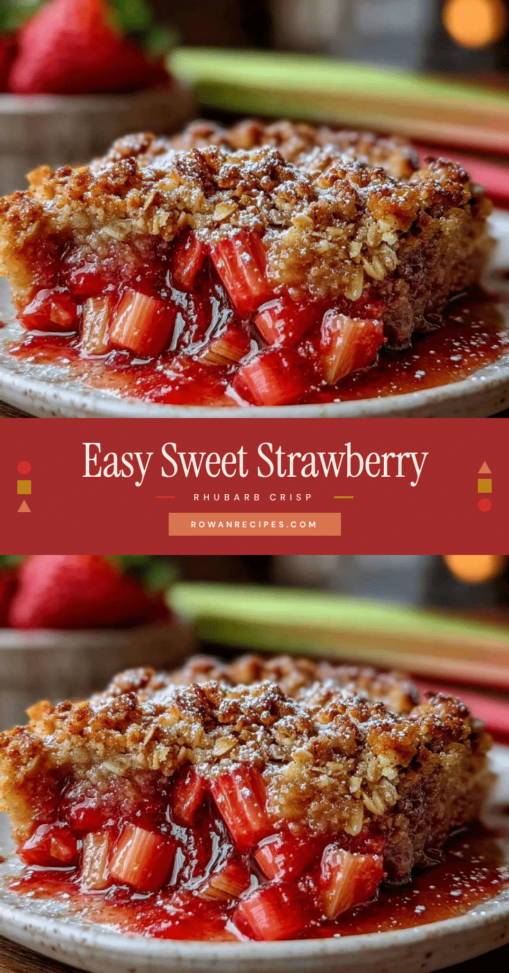 easy sweet strawberry rhubarb crisp recipe
