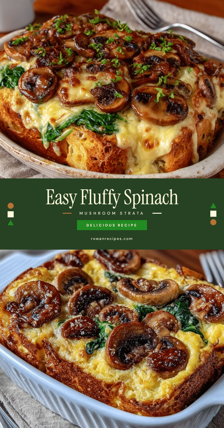 fluffy spinach and mushroom strata recipe
