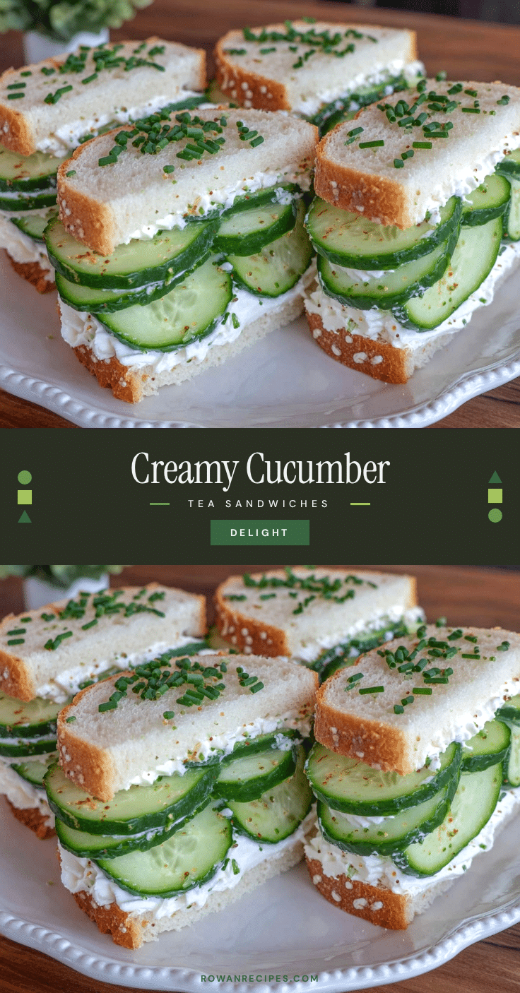 fresh cucumber cream cheese tea sandwiches recipe