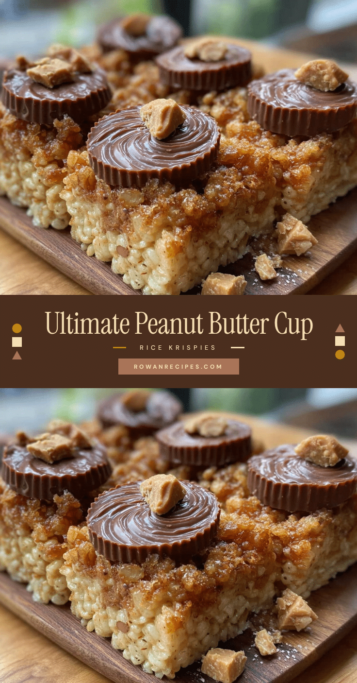peanut butter cup rice krispie treats recipe