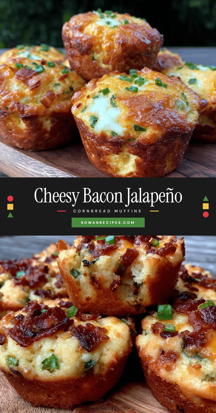 savory cheesy bacon jalapeño cornbread muffins recipe