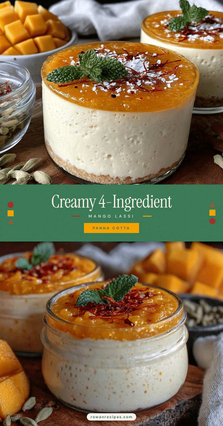 creamy mango lassi panna cotta recipe