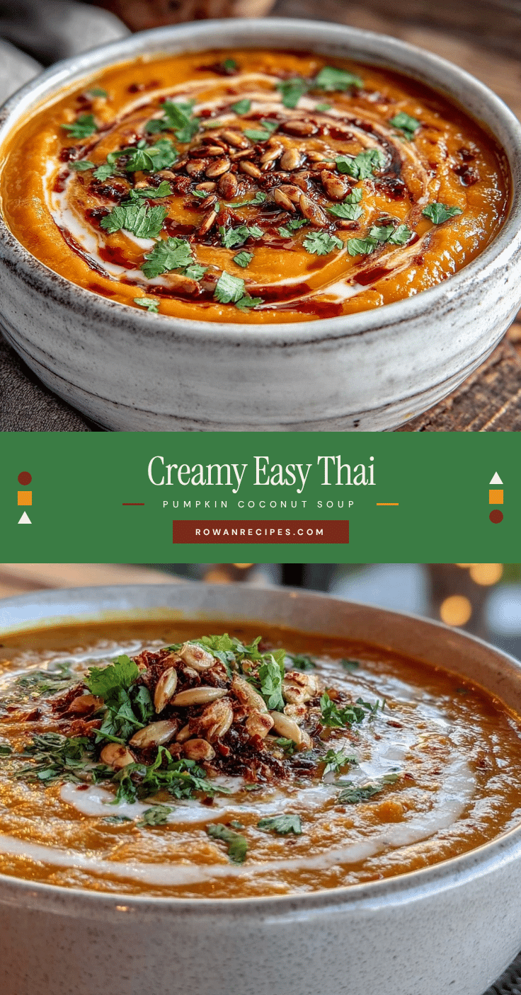 creamy thai pumpkin coconut soup recipe