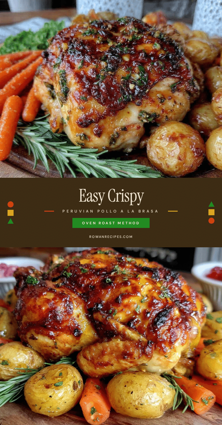 crispy Peruvian Pollo a la Brasa oven roast recipe