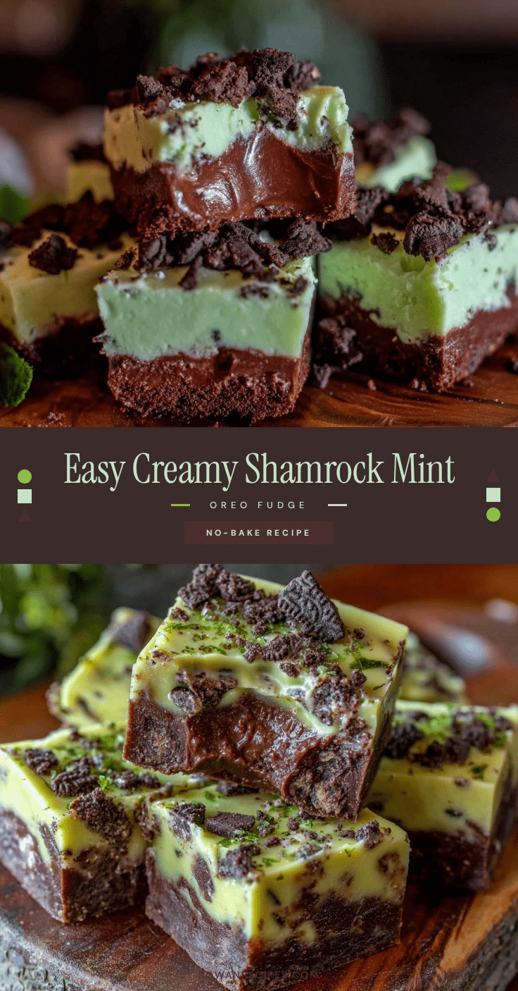easy creamy shamrock mint oreo fudge recipe