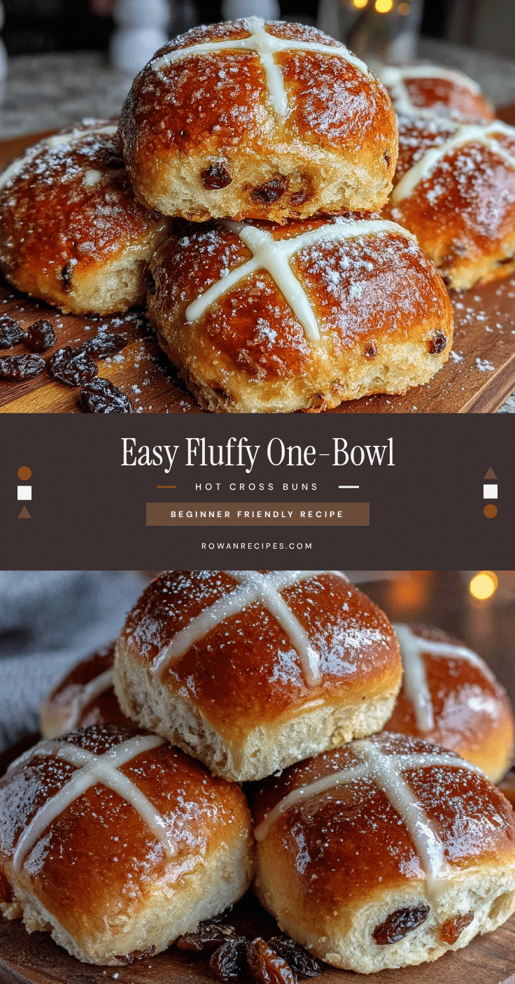 easy fluffy one bowl hot cross buns recipe