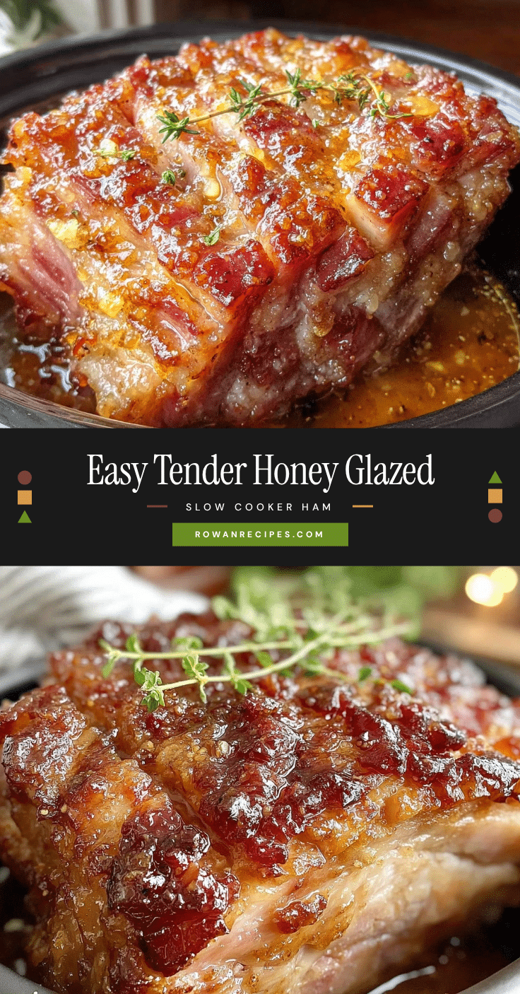 easy tender honey glazed slow cooker ham recipe