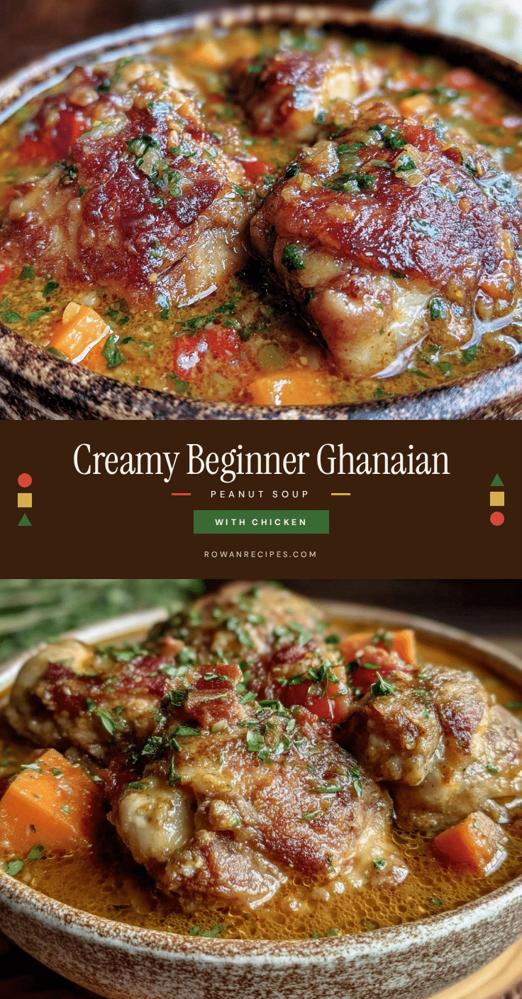 Ghanaian groundnut peanut soup with chicken recipe