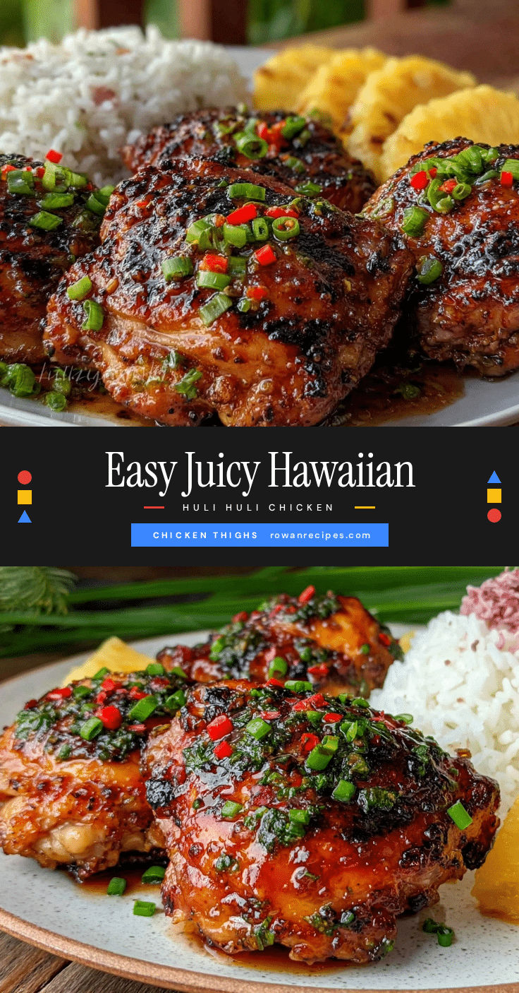 Hawaiian Huli Huli chicken thighs recipe