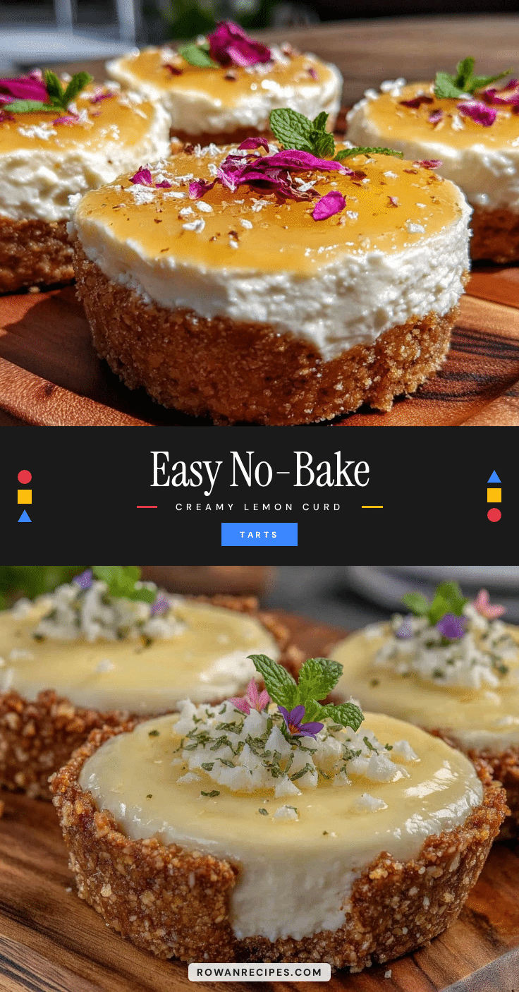 no-bake lemon curd cream cheese tarts recipe