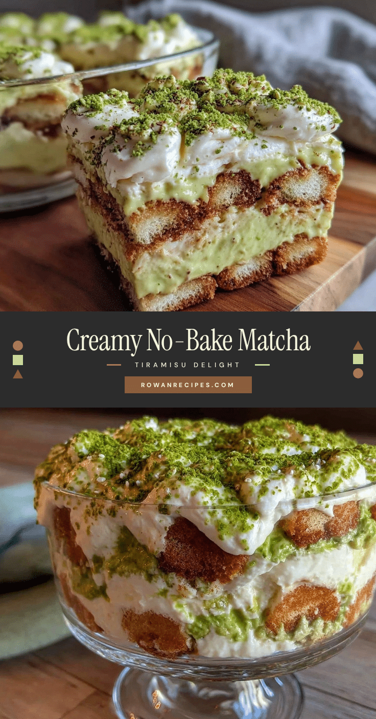 no-bake matcha tiramisu recipe