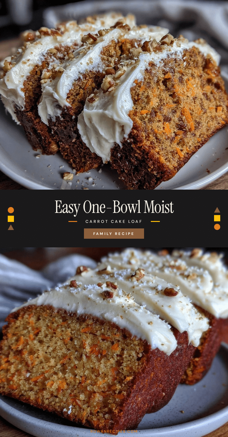 one bowl carrot cake loaf recipe