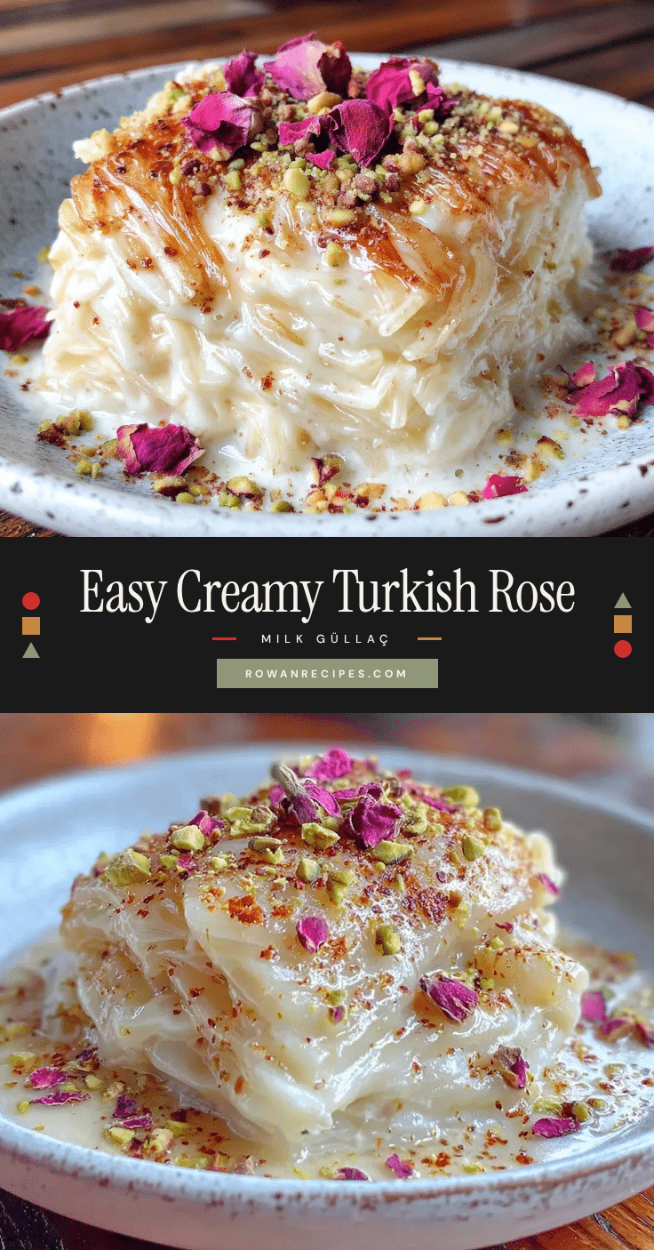 Turkish Rose Milk Pudding Güllaç recipe
