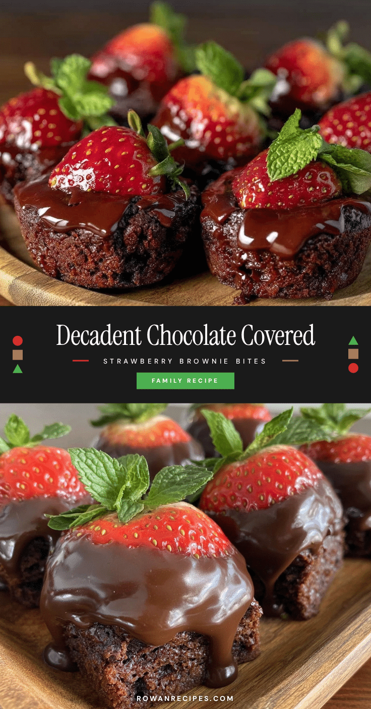 chocolate covered strawberry brownie bites recipe