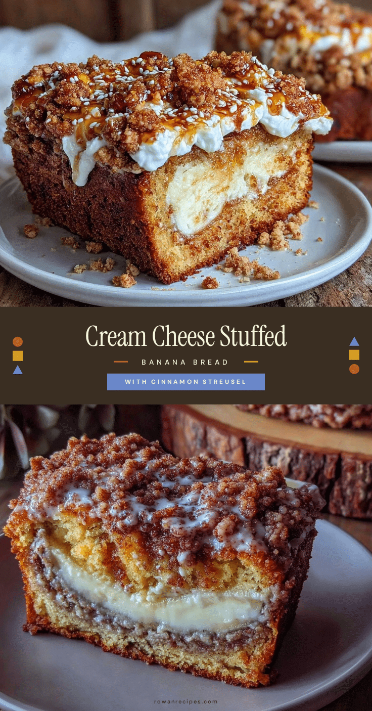 cream cheese stuffed banana bread recipe