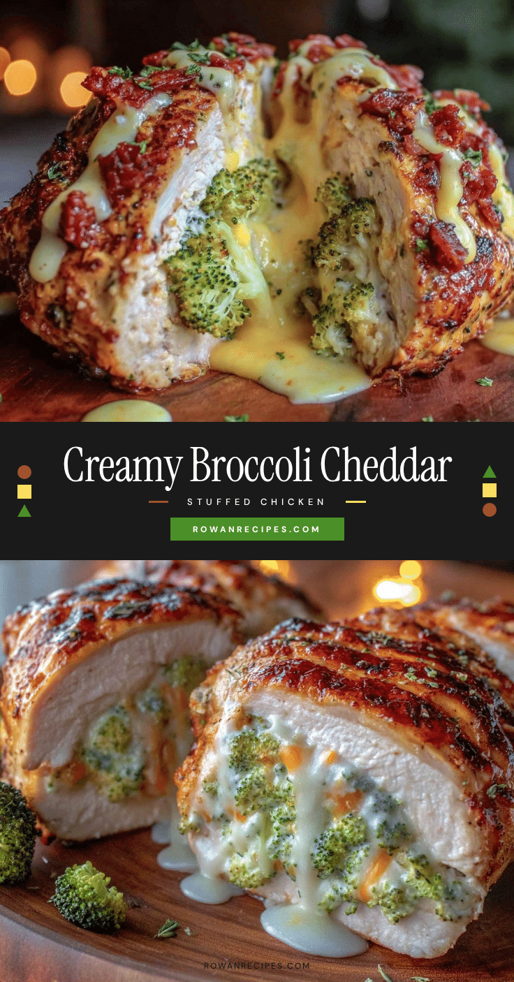 creamy broccoli cheddar stuffed chicken breast recipe
