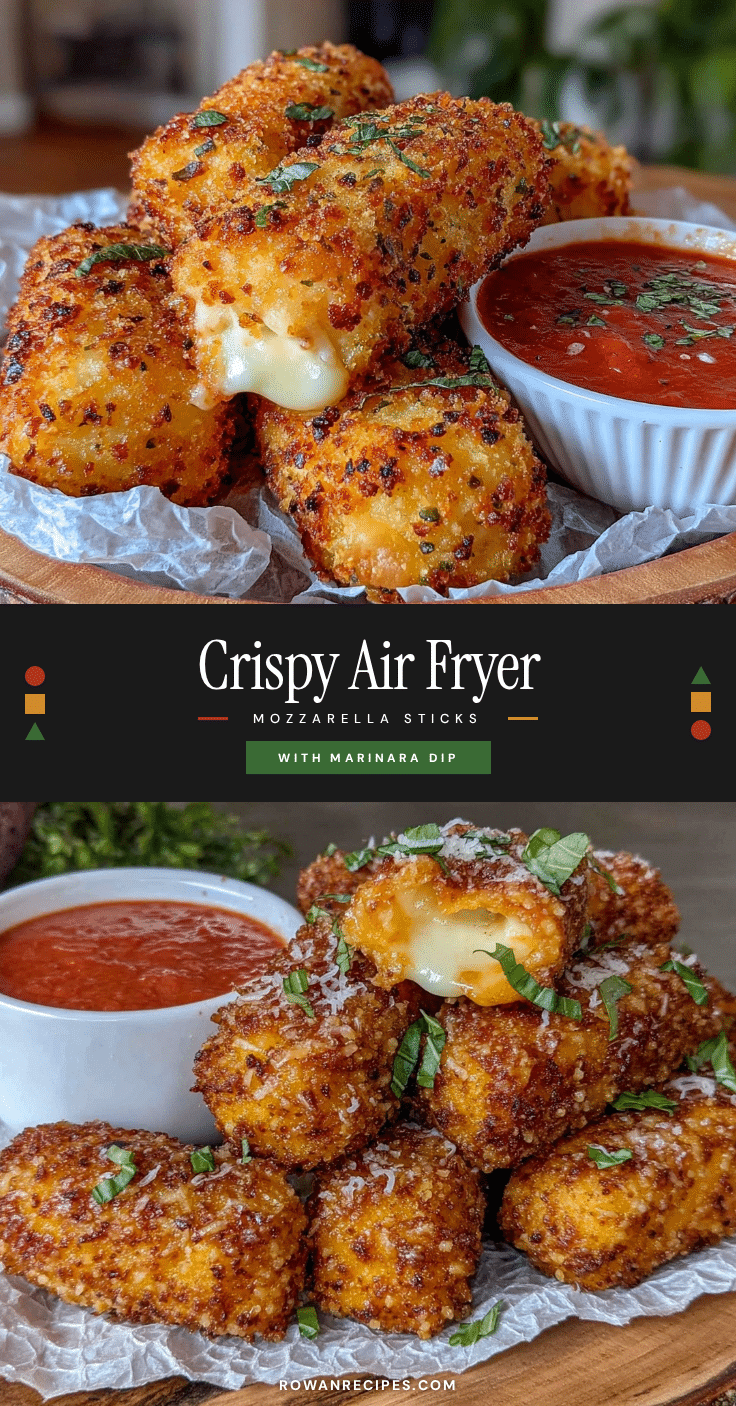 crispy air fryer mozzarella sticks recipe