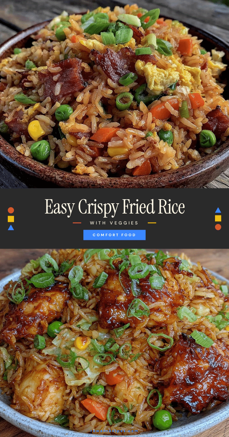 easy crispy fried rice with mixed vegetables recipe