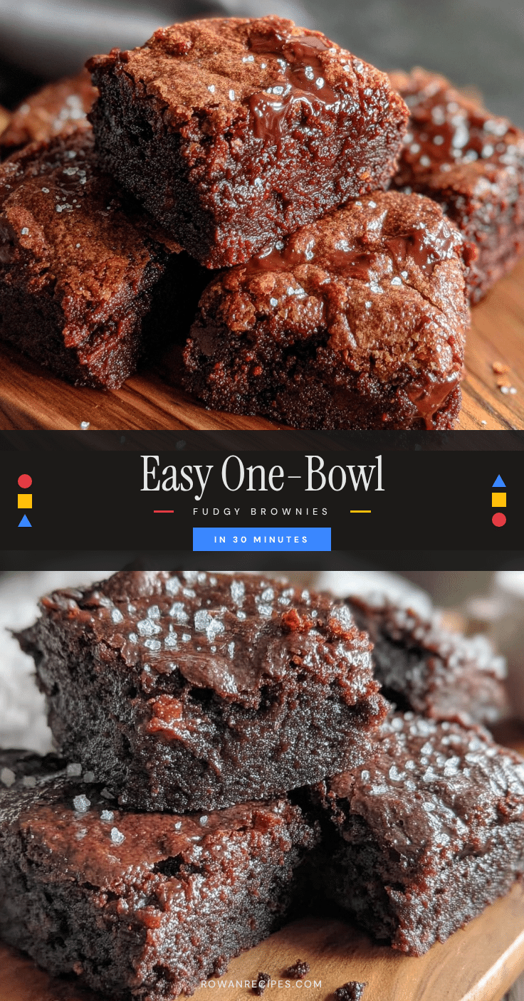 easy one-bowl fudgy brownies recipe