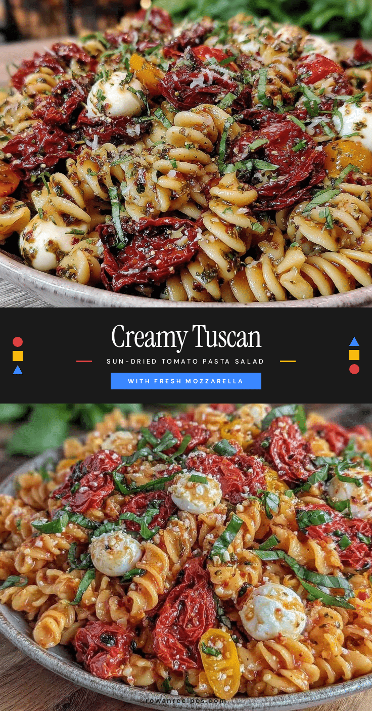 Fresh Tuscan Sun-Dried Tomato Pasta Salad recipe