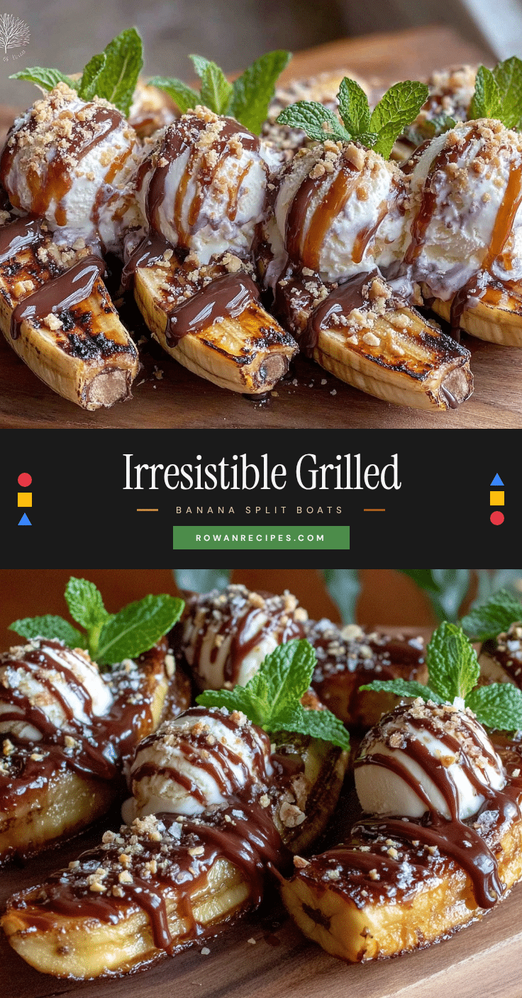 grilled banana split boats recipe