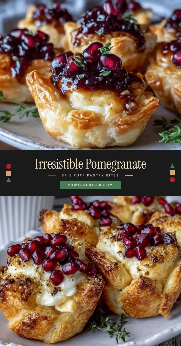 pomegranate brie bites recipe