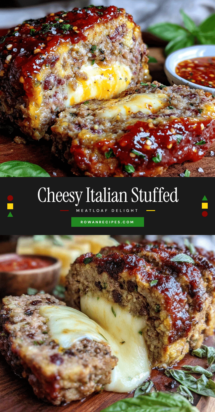 savory italian stuffed meatloaf recipe