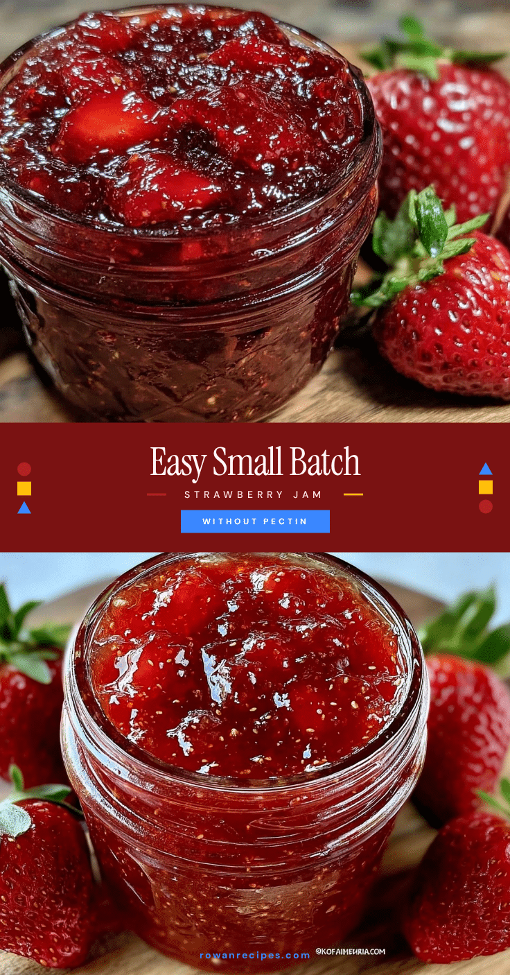 small batch strawberry jam without pectin recipe