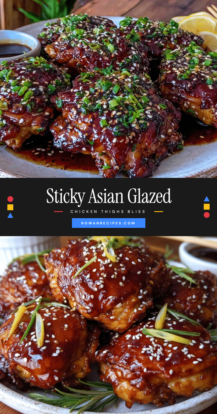 sticky Asian glazed chicken thighs recipe
