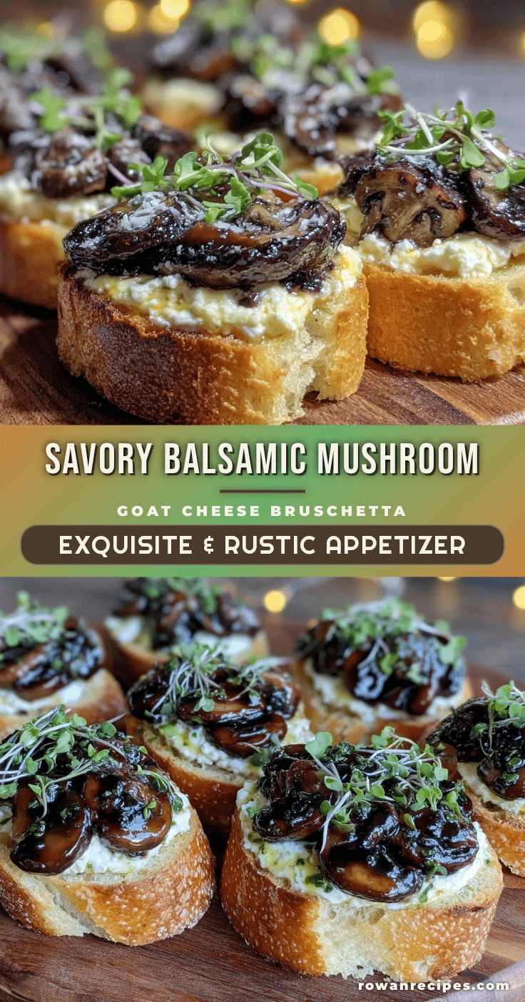 balsamic mushroom goat cheese bruschetta recipe