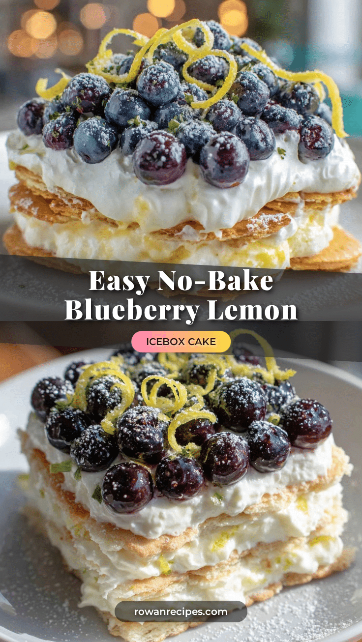 blueberry lemon icebox cake recipe