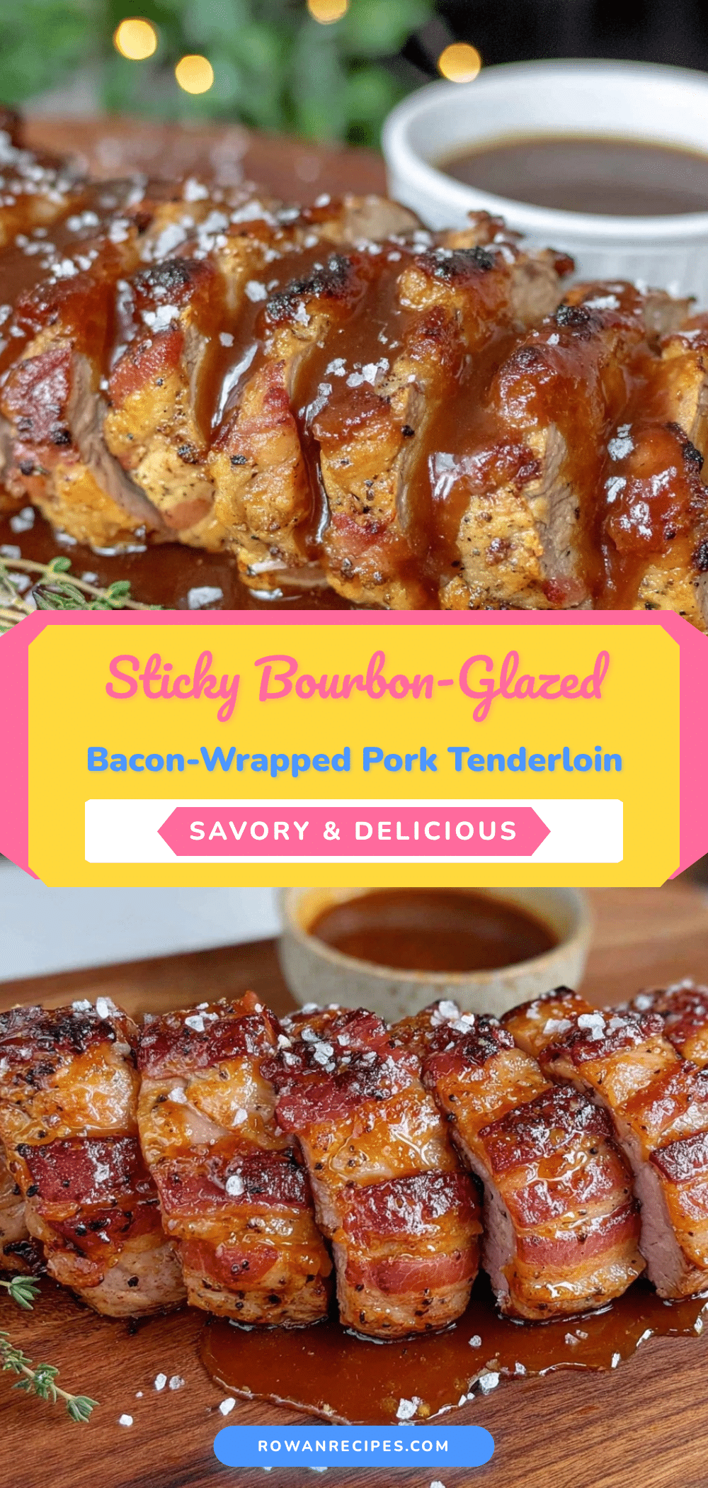 bourbon-glazed bacon-wrapped pork tenderloin recipe