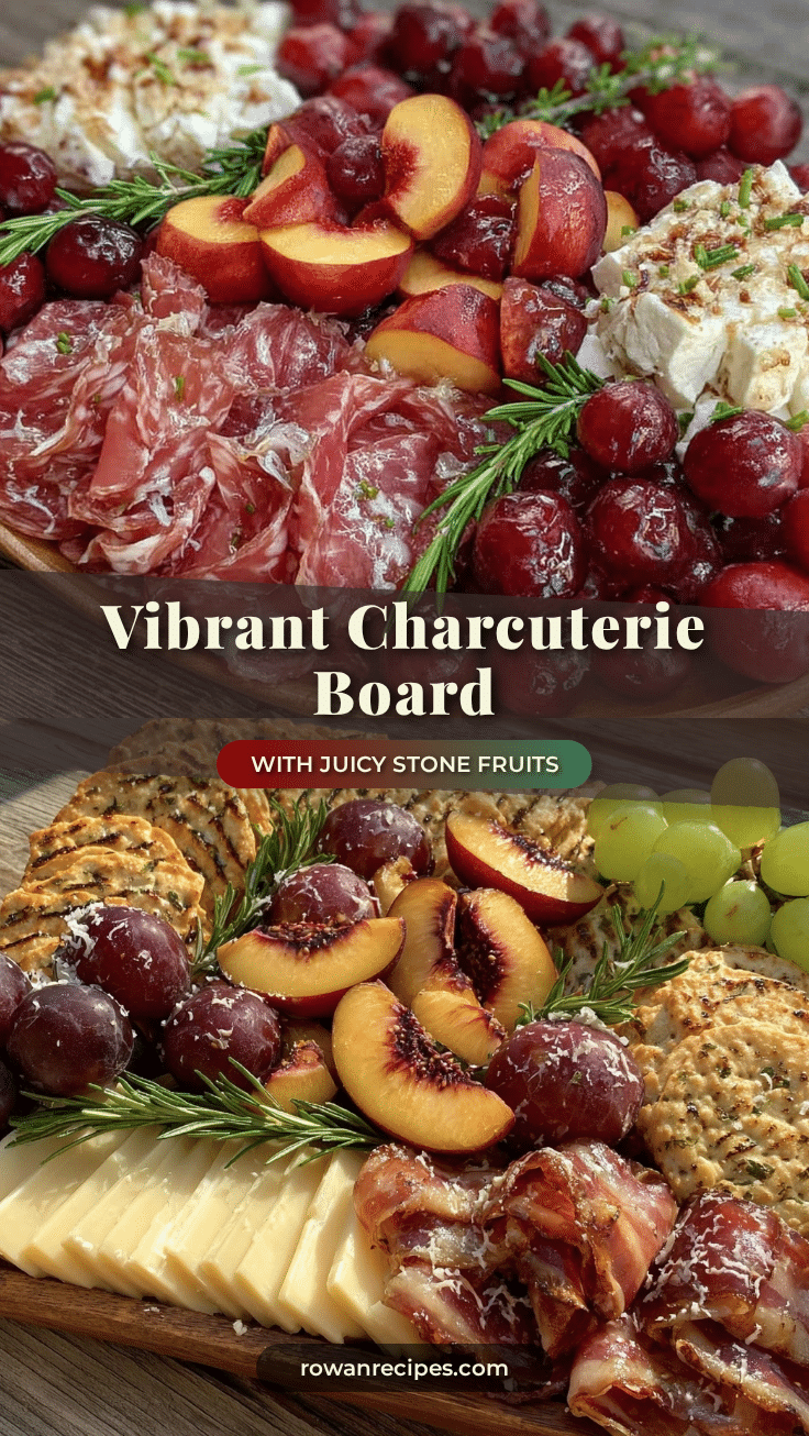 charcuterie board with seasonal stone fruits recipe