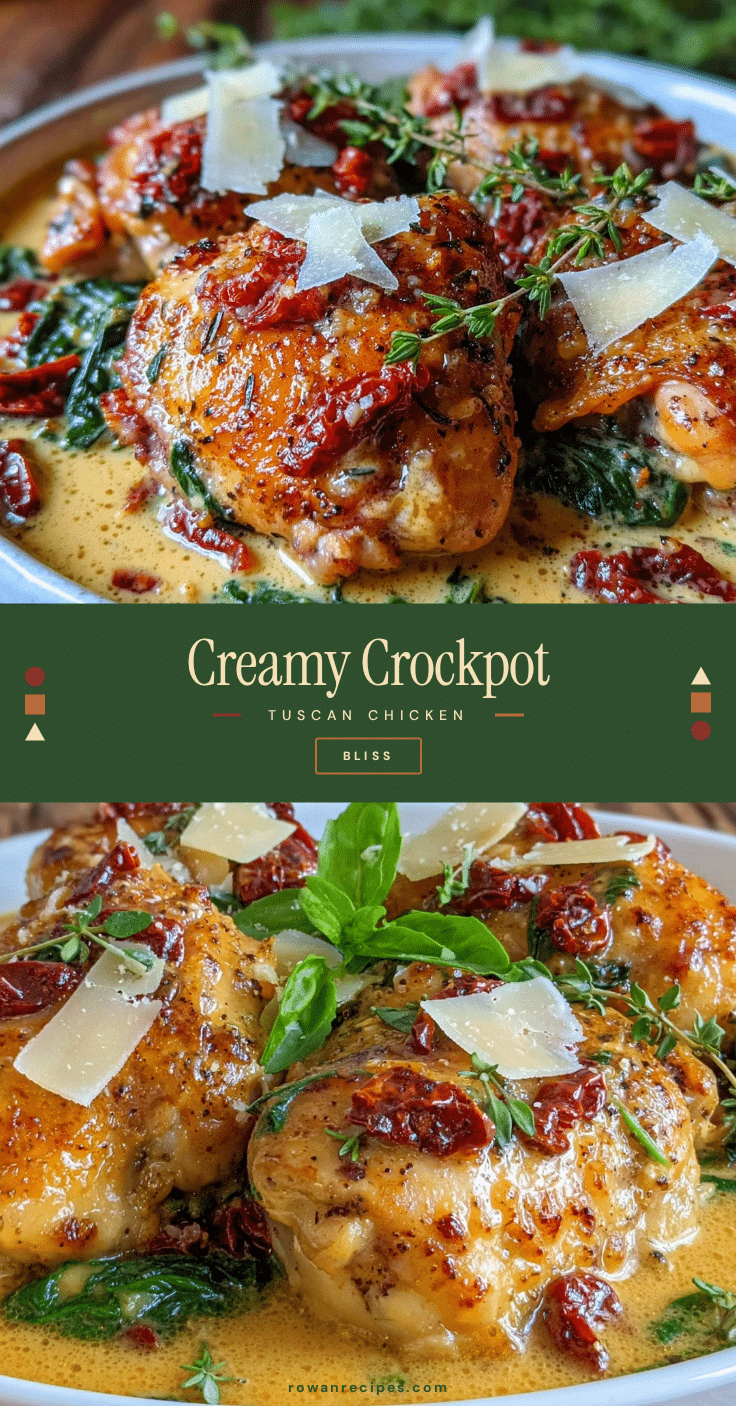 creamy crockpot tuscan chicken recipe