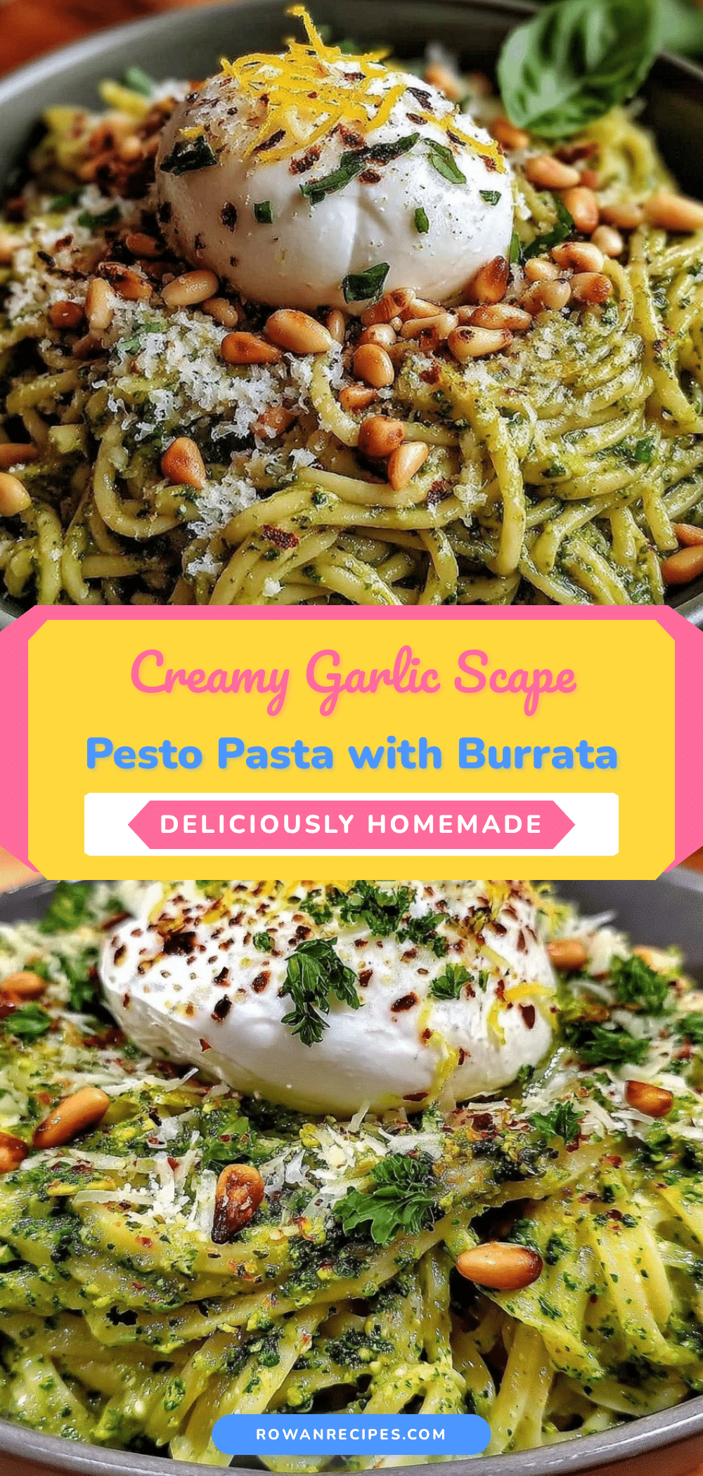 creamy garlic scape pesto pasta recipe