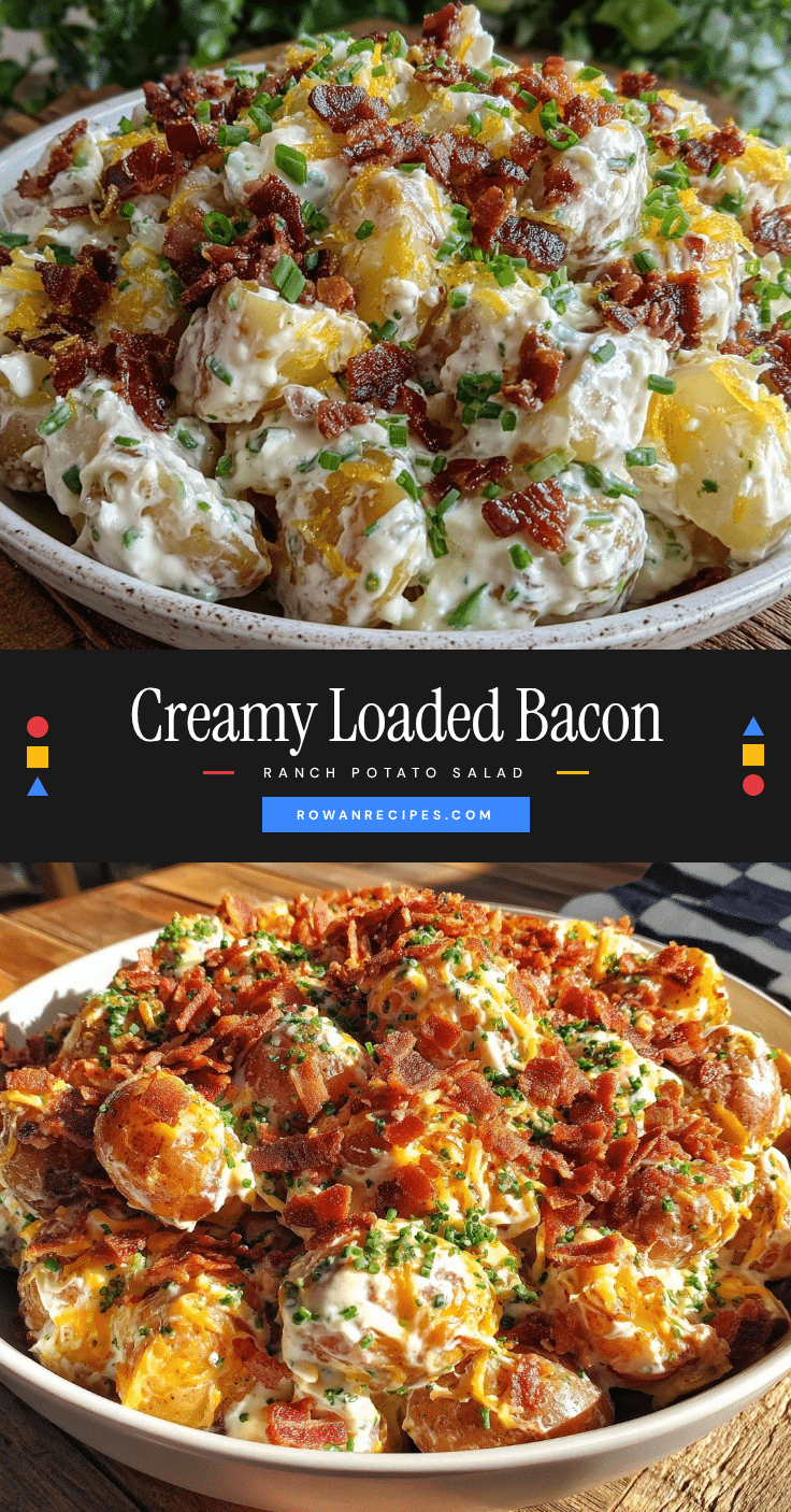creamy loaded bacon ranch potato salad recipe