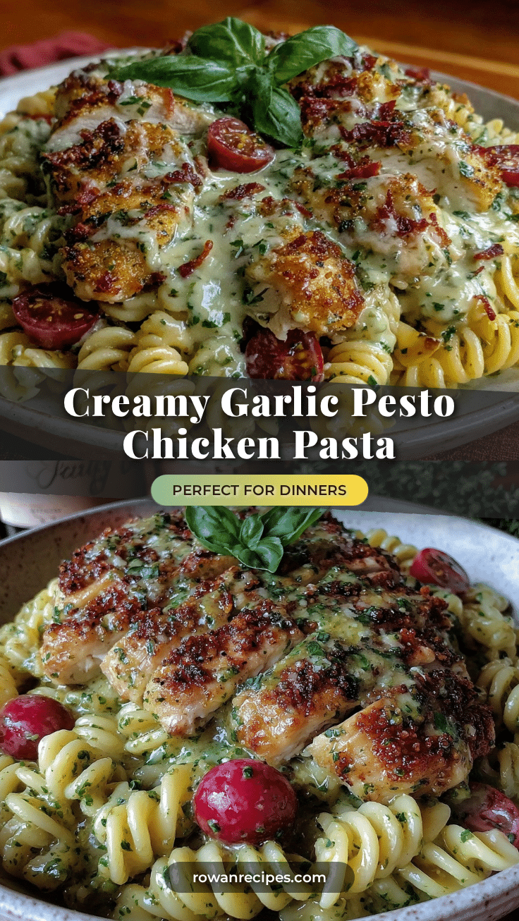 creamy pesto chicken pasta recipe