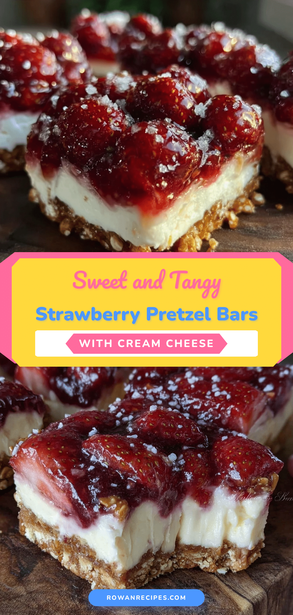 crispy strawberry pretzel salad bars recipe