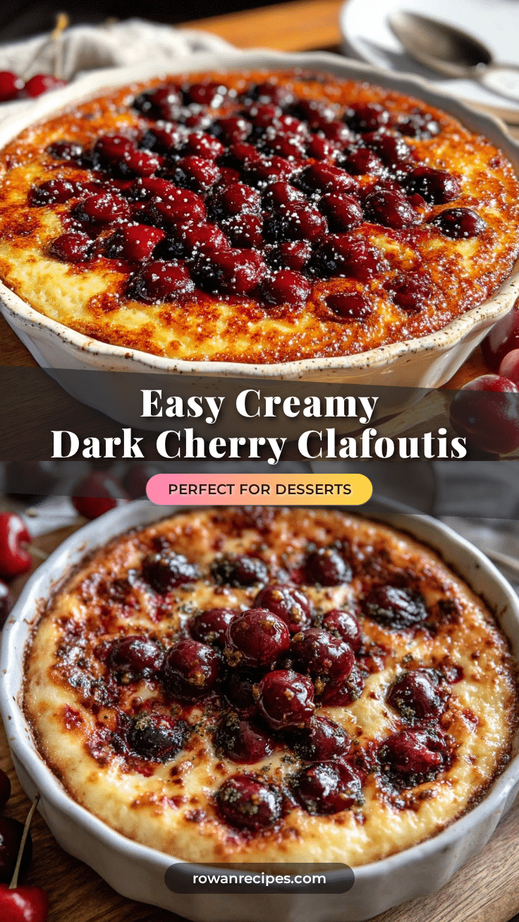 easy creamy dark cherry clafoutis recipe