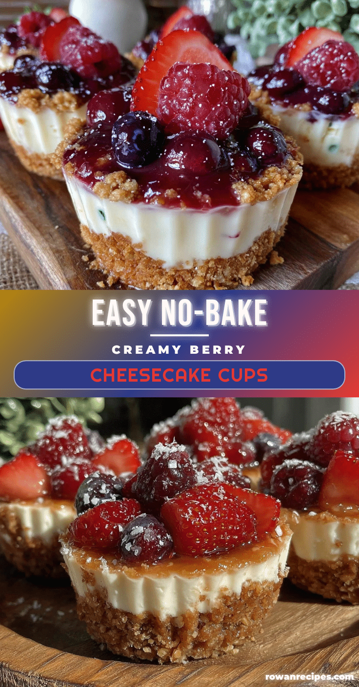 easy no bake berry cheesecake cups recipe