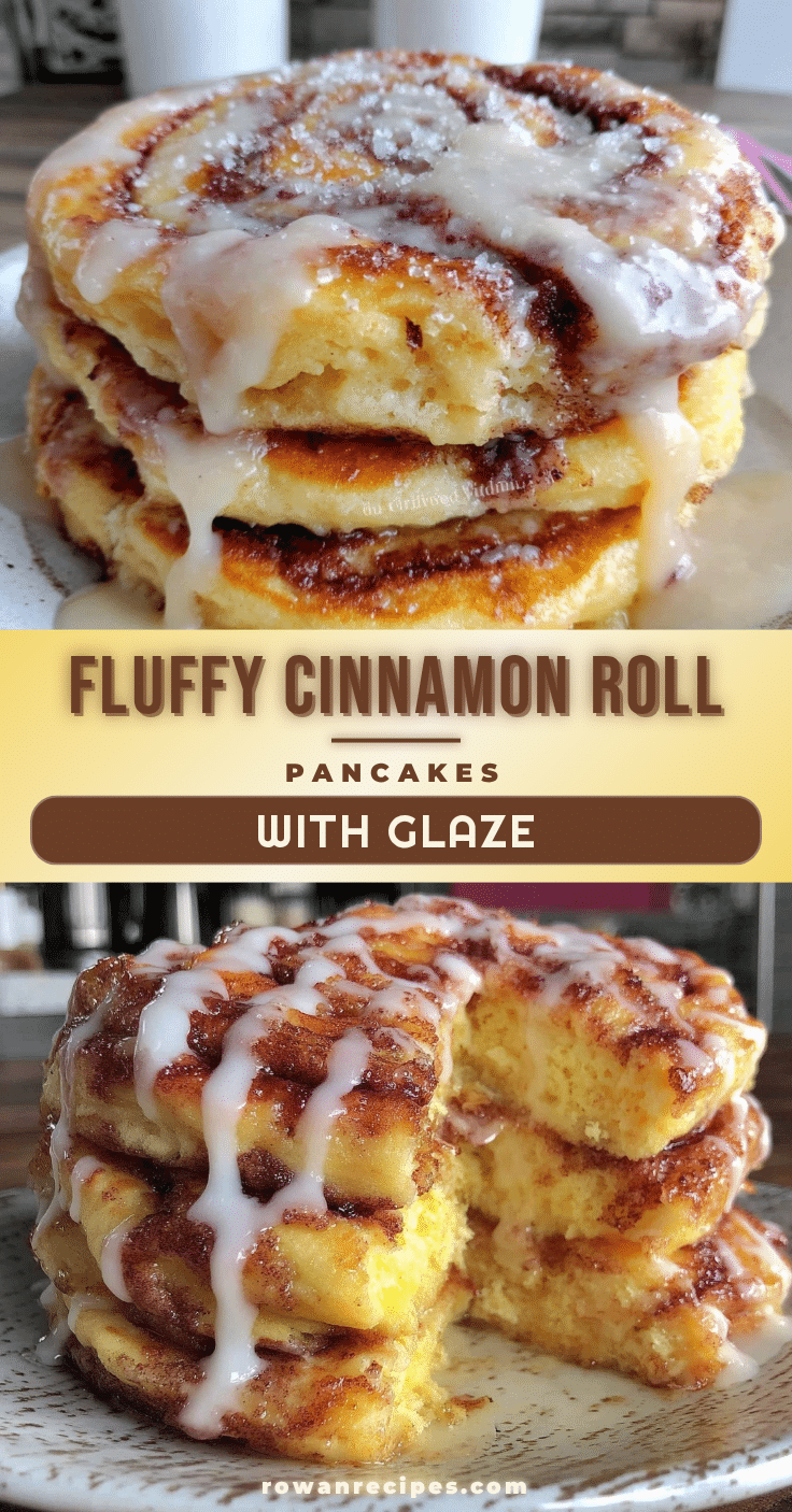 fluffy cinnamon roll pancakes recipe
